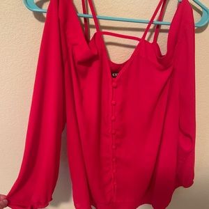 Express Cold-Shoulder Strappy Top